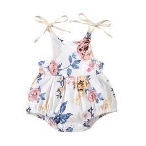 Baby Girls Clothes Cotton Sleeveless Baby Romper Infant Toddler Jumpsuits for Summer
