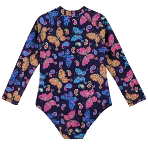 Baby Girls One Piece Swimsuit Beachwear Long Sleeves Upf50 Sun Protection Kids Girls Swimwear