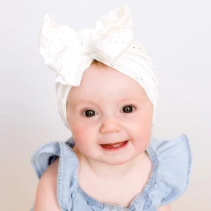 Baby Girls Polyester Cotton Headbands Turban Hair Bows Hair Band Elastic Hair Accessories for Kids Toddlers Infants Newborn