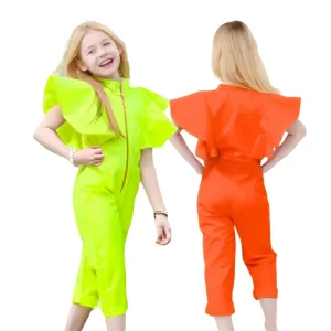 Baby Girls Sleeveless Bodysuit Fashion Catsuit One Piece Casual Playsuit Clothes Bright Color Jumpsuits