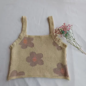 Baby Girls Sweater Vest Summer Lovely Kids Clothes Cotton Baby Knit Tank Top