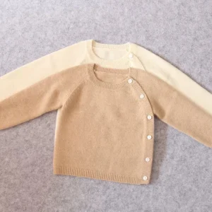 Baby Girls and Boys Crew Neck Pullover Cashmere Sweater