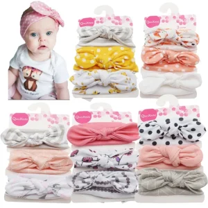 Baby Hair Accessories 3 Pcs card Kids Turban Knot Headband for Girls Gift