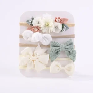 Baby Headbands and Bows Hairbands Soft Nylon Elastics Handmade Girls Hair Accessories for Newborn Babies Infant Toddlers Kids