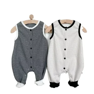 Baby Jumpsuit for Children Spring Autumn Solid Color Boy Girls All Matching Sleeveless Casual Jumpsuit Girls Kids Sleeveless