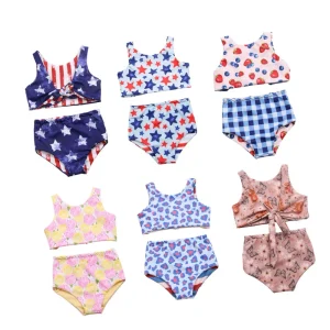 Baby Kids Girl Swimsuit Summer Child Print Swimwear Water Sports Top Shorts Swim Clothes Set Beach Bathing Costume
