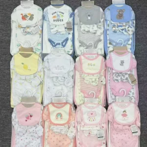 Baby Romper Set Cute Baby Boy Girl Jumpsuit Set Baby Onesie 8 piece Set