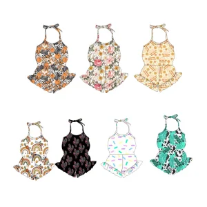 Baby Romper Soft Fabric Summer Girl Jumpsuit Custom Print
