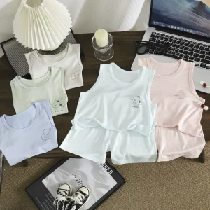 Baby Summer Cool Vest Children’s Summer Style Tie Dye Boys’ and Girls’ Sleeveless Breathable Children’s Clothing Top