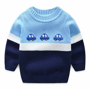 Baby Sweaters Girls and Boys Crew Neck Sweaters Children’s Knits Are All Cotton