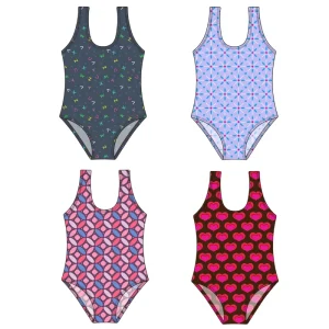 Baby Swimming Clothing Girls One Piece Swimsuit Soft Stretchy Printed Toddler Swimwear Multiple Patterns 0 8T