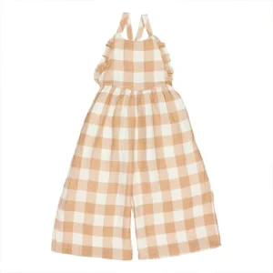 Baby Toddler 100% Cotton Multi Color Plaid Jumpsuits Little Girl Casual Jumpsuits