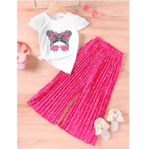BabyToddler Girls Summer Shirt Pants 2 Piece Set Clothing Sets 6 7 Years
