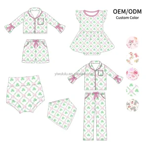 Bamboo Fabric Long Sleeve Shorts Outfit Drawstring 2 Piece Toddler Girls Clothing Sets