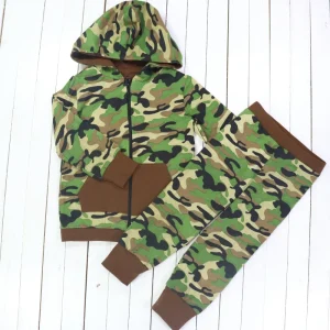 Bamboo Fiber Boy Sets Kids Bamboo Hoodie Set Toddler Sweatshirt With Jogger Outfit