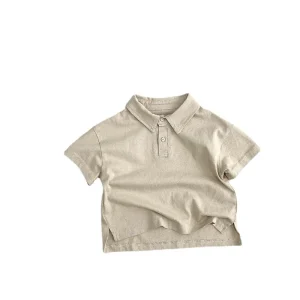 Best Selling Children’s Cotton Short sleeved T shirt Boy’s Polo Shirt Summer Girls’ Korean Version Fashion Top