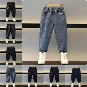 Best-selling High-quality Boys’ Denim Pants Casual Stretch and Loose Fit Denim Pants Children’s Denim Pants