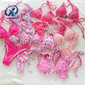 Bikini Girls Cute Swimwear Two Piece High Waist Bikini Sets