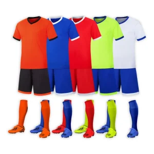 Blank Short Sleeve Soccer Jersey Set Custom for Adult Kids Boys Professional Training Match Team Wear