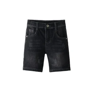 Boutique Kids Black Jeans for Summer Toddler Casual Short Pants Fashion Pants for 2-10 Years Boys Private Logo