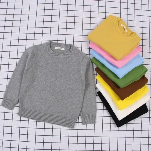 Boutique Knit Baby Boys Girls Sweater Autumn Winter Multi Solid Color Cotton Soft Long Sleeve Kids Tops Pullover Sweater