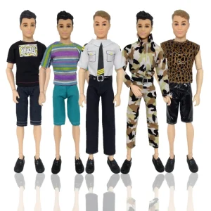 Boy Doll 32cm Doll Toy Prince Boy Groom Boyfriend Princess Dressup Police Clothing Set Top Bottom Pants Set