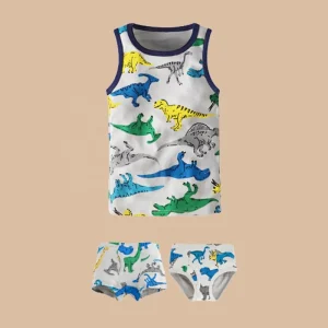 Boy Summer Kids Clothes Children Tops Vest and Underwear