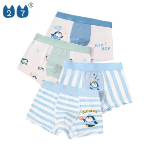 Boy Underwear Lively Color Kids Boxer Briefs Plain Dyed Boxer Briefs for Children