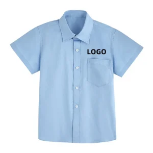 Boys Blue School Uniform Shirt Long Sleeve Top for Primary School Short Sleeve Variant Available for Girls and Boys