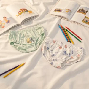 Boys Boxers Briefs Cotton Modal Blend Breathable Spaceman Cartoon Print 2Pcs Set Pack 90-110cm