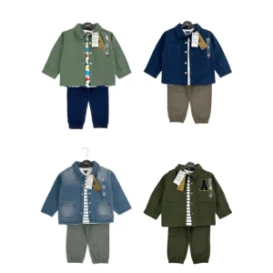 Boys Casual Jacket 3 Piece Set Stylish Baby Boy Outfit