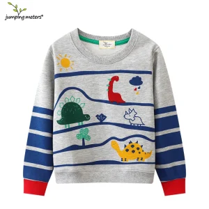 Boys’ Casual Knitted 100% Cotton Cartoon Print Breathable Long sleeved Hoodie Autumn Luri RR131