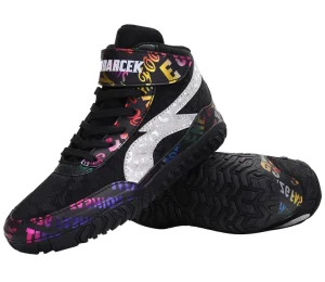 Boys’ Colorful Mesh Summer High Top Strap Weightlifting Bodybuilding Custom Boxing Wrestling Shoes for Kids