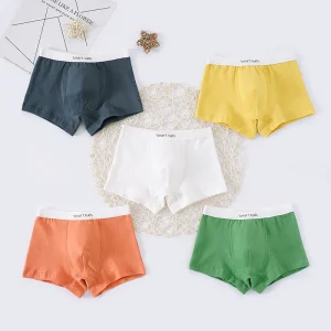 Boys Comfortable Kids Panties Children’s Underwear Cotton Boxers for Boys Combed Cotton Shorts for Boys Ages 2 16