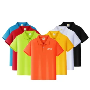 Boys Cotton Polo Shirt Blank Kids School Uniform with Embroidered Print Oversized Short Length