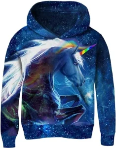 Boys Girls Fleece Hoodies 3D Print Plush Pullover Hoodie Casual Hooded Sweatshirts With Pocket