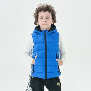Boys Girls Hooded Winter Puffer Vest Quilted Full Zip Waistcoat Fleece Lined Sleeveless Jacket Fall Winter Spring Outwear Coats