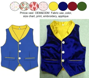 Boys Girls Steampunk Medieval Velvet Tailcoat Kids Sleeveless Tuxedo Vest Jacket Halloween