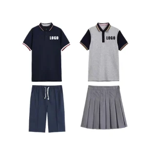 Boys Girls T shirts Polo Shirts Blank Simple Set Kids Primary School Uniform Golf