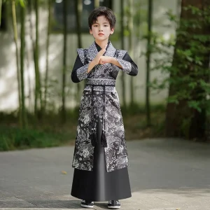 Boys Hanfu Chinese Tang Dress Spring Autumn Children’s New Chinese Style Young Master Handsome Ancient Dress