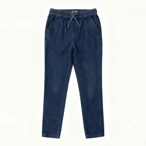 Boys Jeans Elastic Waist Trendy Casual Denim Pants with Pockets 3 Colors for Outdoor Activities and Kids Fashion