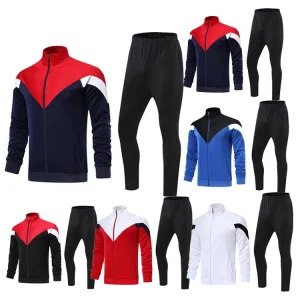 Boys Kids Long Sleeve Retro Football Training Tracksuits Custom Logo Sublimation Soccer Tracksuits Men’s Soccer Jacket