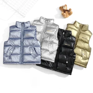 Boy’s Lightweight Puffer Vest Water resistant Winter Coat Sleeveless Toddler Outerwear Children’s Clothing Waistcoat