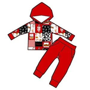Boys Long Sleeves Hooded Jacket and Jogger Tracksuits Kids Hoodie and Jogger Set Sustainable Boys Sweatsuits