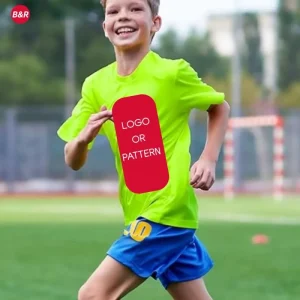 Boys Neon Shirts Dry Fit Athletic T Shirts UPF 50+ Performance Cooling Shirt Short Sleeve Rash Guard Kids Top for Boys Girls