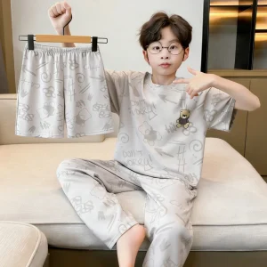 Boys’ Pure Cotton Pajamas 1 12 Years Old New Style Baby Pajamas and Loungewear Custom made From Samples
