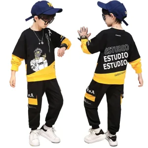 Boys’ Set Children’s Casual Sports Short Sleeved Handsome Children’s Clothing Set