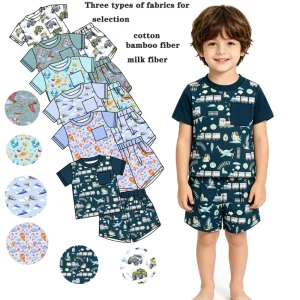 Boys’ Short Pants Set with Customizable Logo