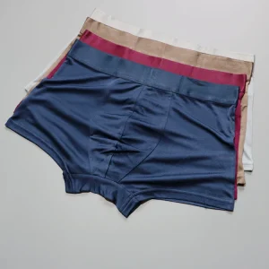 Boys Silk Underwear Mens Sexy Silk Brief Underwear Custom Luxury Natural Ice Silk Underwear Men