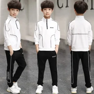 Boys Spring Clothing Set Sweater Two Piece Set for Children’s Clothing 5-14 Years Old